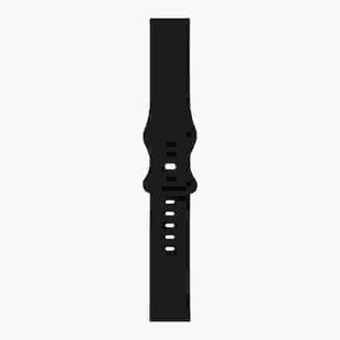 For Samsung Galaxy Watch Active / Active 2 40mm / Active 2 44mm 8-buckle Silicone Watch Band(Black)