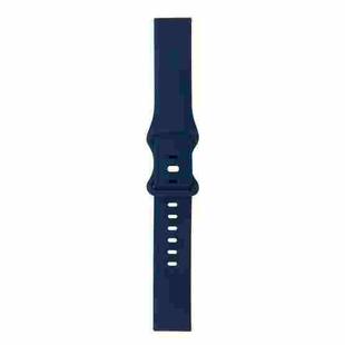 For Samsung Galaxy Watch Active / Active 2 40mm / Active 2 44mm 8-buckle Silicone Watch Band(Midnight Blue)