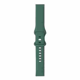 For Huawei Watch GT 2 42mm 8-buckle Silicone Watch Band(Pine Needle Green)