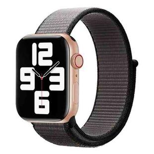 For Apple Watch Series 7 45mm / 6 & SE & 5 & 4 44mm / 3 & 2 & 1 42mm Color Matching Nylon Watch Band(Black + Grey)