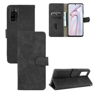 For Blackview A100 Solid Color Skin Feel Magnetic Buckle Horizontal Flip Calf Texture PU Leather Case with Holder & Card Slots & Wallet(Black)