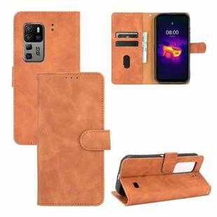 For Ulefone Armor 11T 5G Solid Color Skin Feel Magnetic Buckle Horizontal Flip Calf Texture PU Leather Case with Holder & Card Slots & Wallet(Brown)