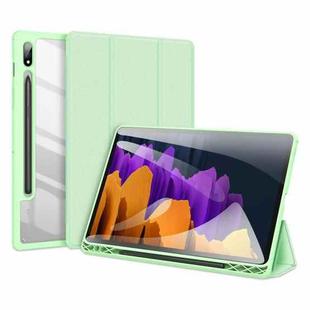 For Samsung Galaxy Tab S8 / Galaxy Tab S7 2020 SM-T870 / SM-T875 DUX DUCIS TOBY Series Shockproof PU Leather + PC + TPU Horizontal Flip Case with Holder & Pen Slot & Sleep / Wake-up Function(Green)