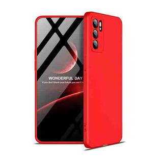 For OPPO Reno6 5G GKK Three Stage Splicing Full Coverage PC Case(Red)