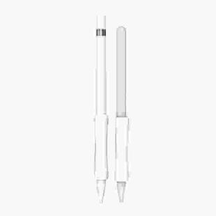 Stylus Touch Pen Silicone Protective Cover For Apple Pencil 1 / 2(White)
