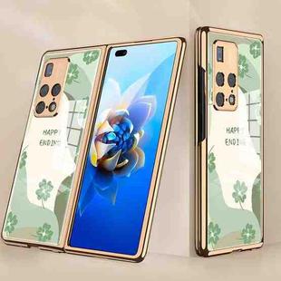 For Huawei Mate X2 GKK Electroplating Painted Glass Protective Case(Happy Ending 03)