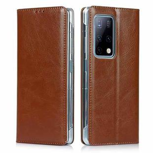 For Huawei Mate X2 Crazy Horse Texture Horizontal Flip Leather Case with Holder & Card Slot(Brown)