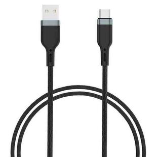 WIWU PT02 USB to USB-C / Type-C Platinum Data Cable, Cable Length:2m(Black)