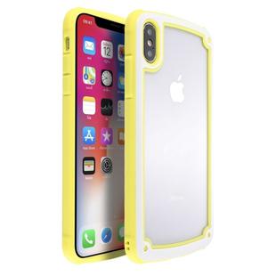 For iPhone XR Candy-Colored TPU Transparent Shockproof Case(Yellow)