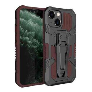 For iPhone 13 mini Machine Armor Warrior Shockproof PC + TPU Protective Case (Brown)