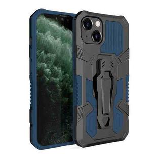 For iPhone 13 Machine Armor Warrior Shockproof PC + TPU Protective Case(Blue)
