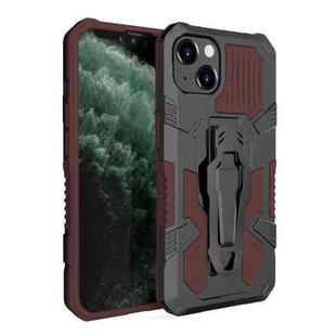 For iPhone 13 Machine Armor Warrior Shockproof PC + TPU Protective Case(Brown)