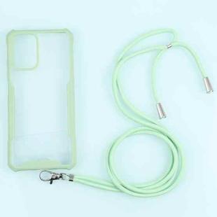 For Xiaomi Redmi Note 10 4G/10S Acrylic + Color TPU Shockproof Case with Neck Lanyard(Avocado)