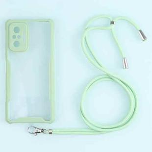For Xiaomi Redmi Note 10 Pro Max Acrylic + Color TPU Shockproof Case with Neck Lanyard(Avocado)