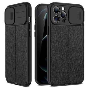 For iPhone 11 Litchi Texture Sliding Camshield TPU Protective Case (Black)