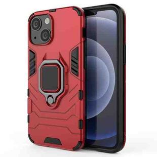 For iPhone 13 mini Shockproof PC + TPU Protective Case with Magnetic Ring Holder (Red)