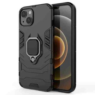 For iPhone 13 Shockproof PC + TPU Protective Case with Magnetic Ring Holder(Black)