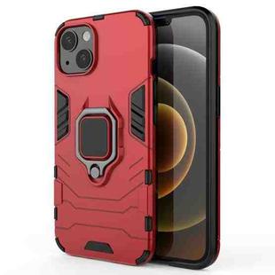 For iPhone 13 Shockproof PC + TPU Protective Case with Magnetic Ring Holder(Red)