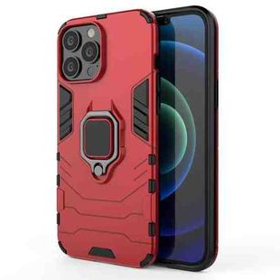 For iPhone 13 Pro Max Shockproof PC + TPU Protective Case with Magnetic Ring Holder (Red)