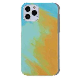 For iPhone 11 Pro Ink Painting Pattern PC Protective Case (Blue Yellow)