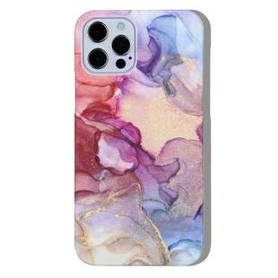 For iPhone 11 Pro Max Marble Pattern PC Shockproof Protective Case (Multicolor Gold)