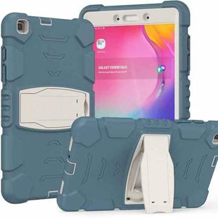 For Samsung Galaxy Tab A8.0 2019 T290 3-Layer Protection Screen Frame + PC + Silicone Shockproof Combination Case with Holder(Cornflower Blue)