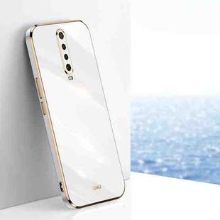 For Xiaomi Redmi K30 XINLI Straight 6D Plating Gold Edge TPU Shockproof Case(White)