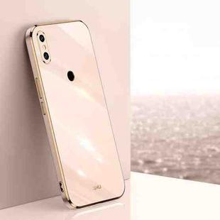 For Xiaomi Mi 8 XINLI Straight 6D Plating Gold Edge TPU Shockproof Case(Pink)