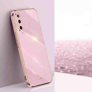 For Xiaomi Mi 9 XINLI Straight 6D Plating Gold Edge TPU Shockproof Case(Cherry Purple)