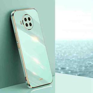 For Xiaomi Mi 10T Lite 5G XINLI Straight 6D Plating Gold Edge TPU Shockproof Case(Mint Green)