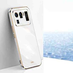 For Xiaomi Mi 11 Ultra XINLI Straight 6D Plating Gold Edge TPU Shockproof Case(White)