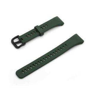 For Honor Band 6 Pure Color Silicone Watch Band(Dark Green)