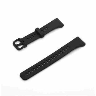 For Honor Band 6 Pure Color Silicone Watch Band(Black)