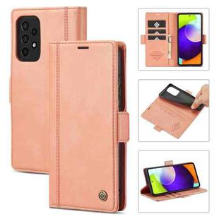 For Samsung Galaxy A72 5G / 4G LC.IMEEKE Magnetic Buckle PU + TPU Horizontal Flip Leather Case with Holder & Card Slots & Wallet(Rose Gold)
