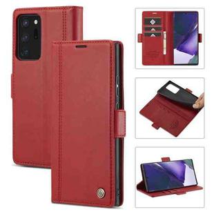 For Samsung Galaxy Note20 Ultra LC.IMEEKE Magnetic Buckle PU + TPU Horizontal Flip Leather Case with Holder & Card Slots & Wallet(Red)
