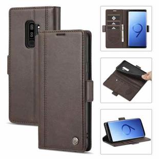 For Samsung Galaxy S9 LC.IMEEKE Magnetic Buckle PU + TPU Horizontal Flip Leather Case with Holder & Card Slots & Wallet(Coffee)