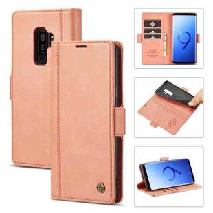 For Samsung Galaxy S9 LC.IMEEKE Magnetic Buckle PU + TPU Horizontal Flip Leather Case with Holder & Card Slots & Wallet(Rose Gold)