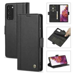 For Samsung Galaxy S20 FE LC.IMEEKE Magnetic Buckle PU + TPU Horizontal Flip Leather Case with Holder & Card Slots & Wallet(Black)