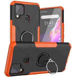 For Infinix Hot 10s Armor Bear Shockproof PC + TPU Protective Case with Ring Holder(Orange)