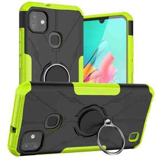 For Infinix Smart HD 2021 Armor Bear Shockproof PC + TPU Protective Case with Ring Holder(Green)