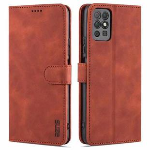 For Honor Play 5T Youth AZNS Skin Feel Calf Texture Horizontal Flip Leather Case with Card Slots & Holder & Wallet(Brown)