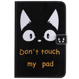 For iPad Mini 2019 & 4 & 3 & 2 & 1 3D Colored Drawing Horizontal Flip Leather Case with Holder & Card Slots & Wallet & Sleep / Wake-up Function(Cat Ears)