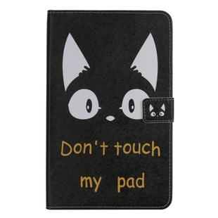 For Galaxy Tab A 8.0 & S Pen (2019) 3D Colored Drawing Horizontal Flip Leather Case with Holder & Card Slots & Wallet(Cat Ears)