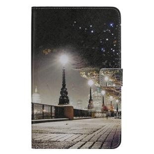 For Galaxy Tab A 8.0 & S Pen (2019) 3D Colored Drawing Horizontal Flip Leather Case with Holder & Card Slots & Wallet(Cityscape)