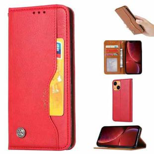 For iPhone 13 mini Knead Skin Texture Horizontal Flip Leather Case with Photo Frame & Holder & Card Slots & Wallet (Red)