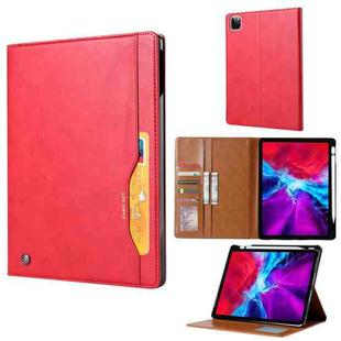 For iPad Pro 11 2022 / 2021 Knead Skin Texture Horizontal Flip Leather Tablet Case with Photo Frame & Holder & Card Slots & Wallet (Red)