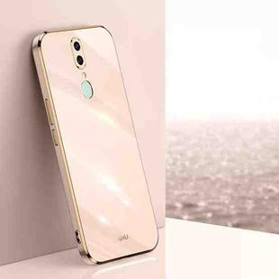 For OPPO F11 XINLI Straight 6D Plating Gold Edge TPU Shockproof Case(Pink)
