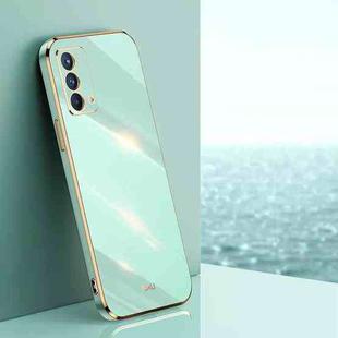 For OPPO K9 XINLI Straight 6D Plating Gold Edge TPU Shockproof Case(Mint Green)