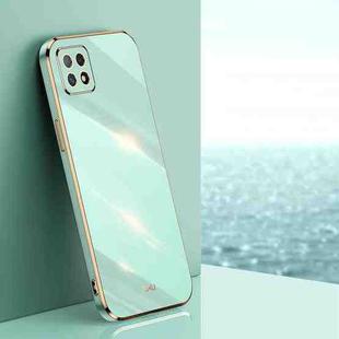 For OPPO Reno4 SE XINLI Straight Edge 6D Electroplate TPU Phone Case(Mint Green)