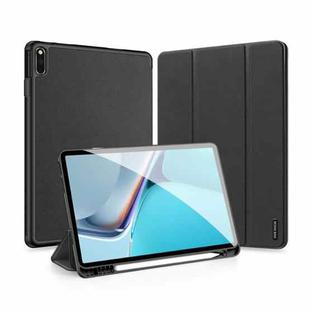 For Huawei MatePad 11 2021 DUX DUCIS Domo Series Horizontal Flip Magnetic PU Leather Case with Three-folding Holder(Black)
